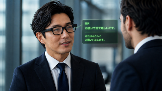 AiLENS V1のリアルタイム翻訳利用イメージ